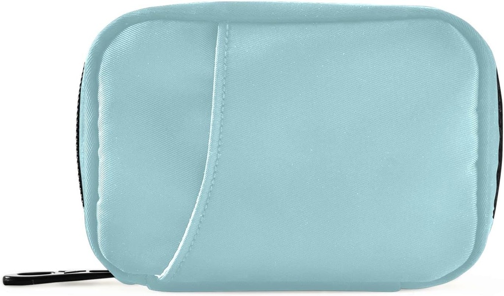 Nanle Pill Box 7 Day Pill Case Travel Pill מארגנת Bag Zipper Portable Weekly Case Index קומפקטית כמות התוסף ויטמין Holder, Solid Color Sky Blue 4.6 x 3.14 x 1.88 Inch 1.00.12 ק"ג