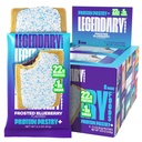 מזונות האגדיים 22g חלבון Pastry+ Frosted Blueberry, Low Carb Meal החלפת Bar - Low Glycemic, Gluten Free Protiens - Healthy Keto חטיף 8 Zero Sugar Energy Bars - דיבה ידידותי ידידותי