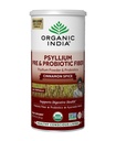OrganIC INDIA Psyllium Husk אבקת - Pre & Probiotic סיבים תוספת, אורגני Psyllium Husk תוספי עם Whole Psyllium Husk, USDA מוסמך אורגני, טבעוני, Gluten חינם - Cinnamon, 10 Ozz