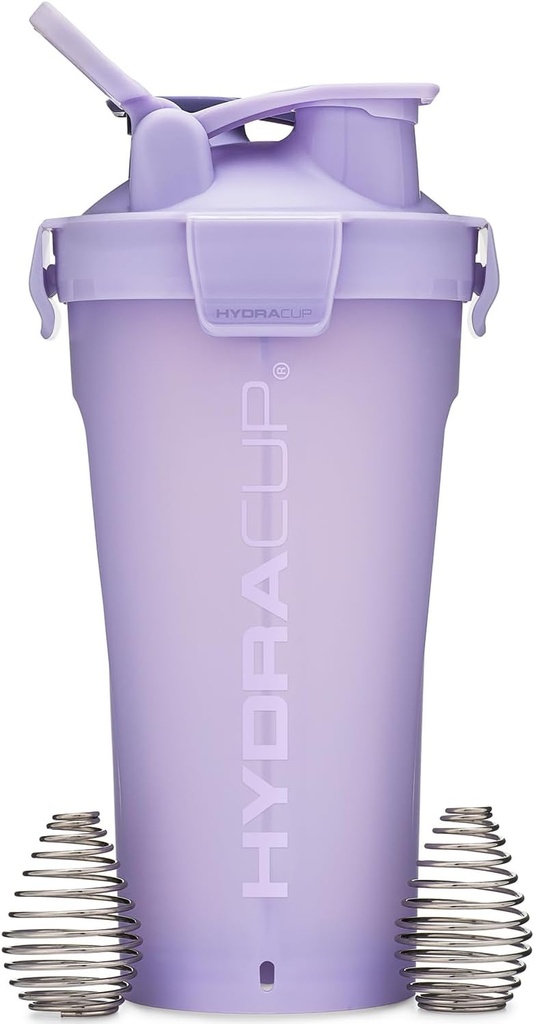 ^ Hydra Cup DualShaker Pro 32 oz Shaker Bottle forחלבון Shakes, Shaker Cup w/Handle & Ball בלנדר Whisks, Dual Mixing Shaker Bottle with Storage, 2 מתוך 1, for Travel to Go, BPA Free (Purple)