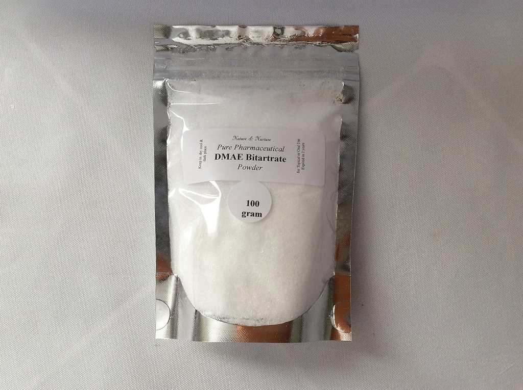 אבקת DMAE Bitartrate: Pure(100 גרם) עור חזק, Wrinkle Reduction