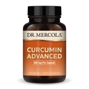 Dr. Mercola Curcumin מתקדם - 500 מ"ג Curcumin Root Extract - 95% Curcuminoids - For Vision Health, Digest & Focus - Sustained Release - non-GMO, Gluten-Free & Soy-Free - 30 קפסולות (30 משרתים)