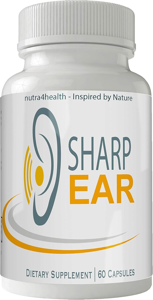 שארפ אוזן מלאה Tinnitus הקלה תוסף, 60 קפסולות, תערובת proprietary כדי להפחית את צלצול האוזן ולתמוך באפקט השמיעה האופטימלי וקלוריות