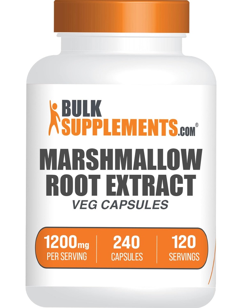 BulkSupplements.com Marshmallow Root Extracts - Herbal Supplement, Marhmallow Rootmg - Gluten Free, 2 קפסולות לשרת, 240 הרוזן (Pack of 1)
