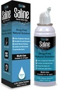 Saline Spray for Nose - Nasal Spray Saline פתרון לתינוקות, Baby & Adults, Salt Water Decongestant Mist for Stuffy Nose, Travel Friendly, Natural, 0.9% Saline - 100 מ"ל (3.4 oz)