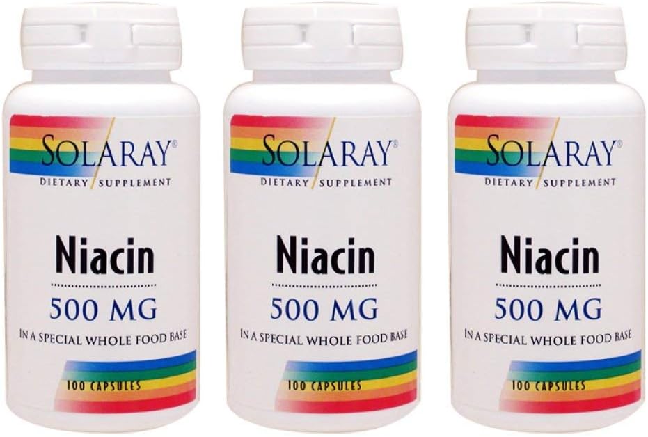 Niacin 500 מ"ג סולוויי 100 VegCaps (3 Pack)