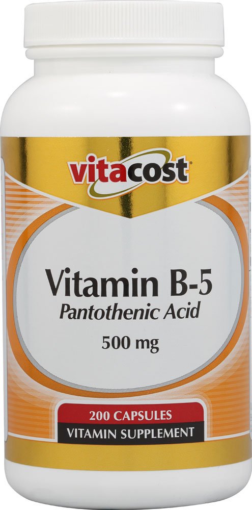 Vitacost ויטמין B5 Pantothenic Acid - 500 מ"ג - 200 קפסולות