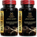 גלולת מים - Kidney Detox, Natural Diuretic Complex for Temporary Water Gain, Swelling, צמצם את חזרות פלויד, Milk Thistle - 2 בקבוקי 120 קפסולות