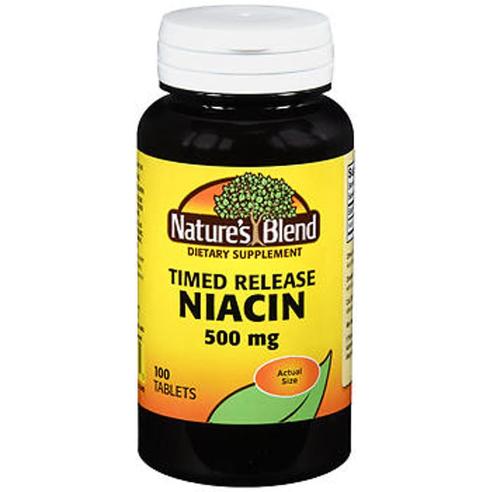 The Nature's Bell Niacin Timed Release Tablets, 500 מ"ג, 100 Ct (2 Pack)