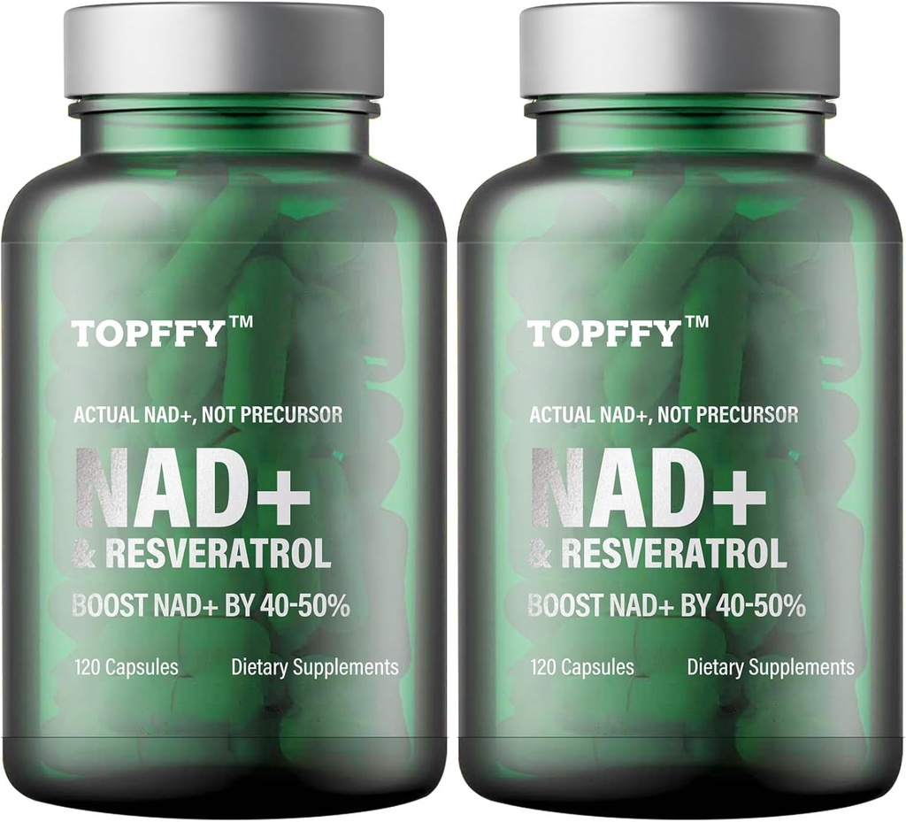 NAD+ & Resveratrol תוסף, 240 Softgels NAD+ תוספת של Max Absorption לתמיכה באנרגיה סלולרית