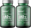 NAD+ & Resveratrol תוסף, 240 Softgels NAD+ תוספת של Max Absorption לתמיכה באנרגיה סלולרית
