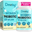 תוספי Menopause עבור נשים, 120 מיליארד CFU Probiotic, 13-in-1 Herbs Probiotics Complex, עבור Menopause הקלה, הורמון איזון, פלאשים חמים, לילות מזיעים, Mood Swings, Gut & Immunity - 60 קפסולה