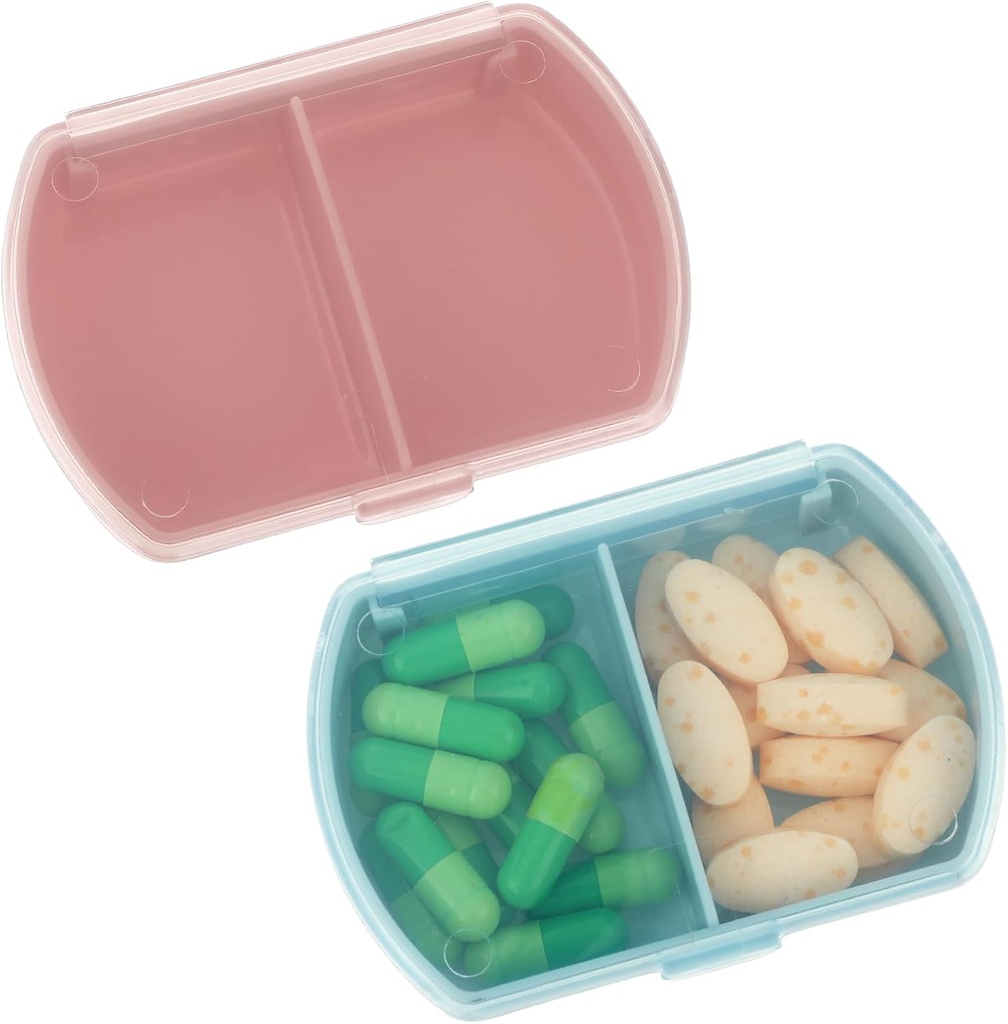 Sibba Pill Organer Box Case 2 PCS Waterware Travel Medicines Container Purse Essentials Small Sweet Fish Holder תוסף Mini Pillbox Dispenser