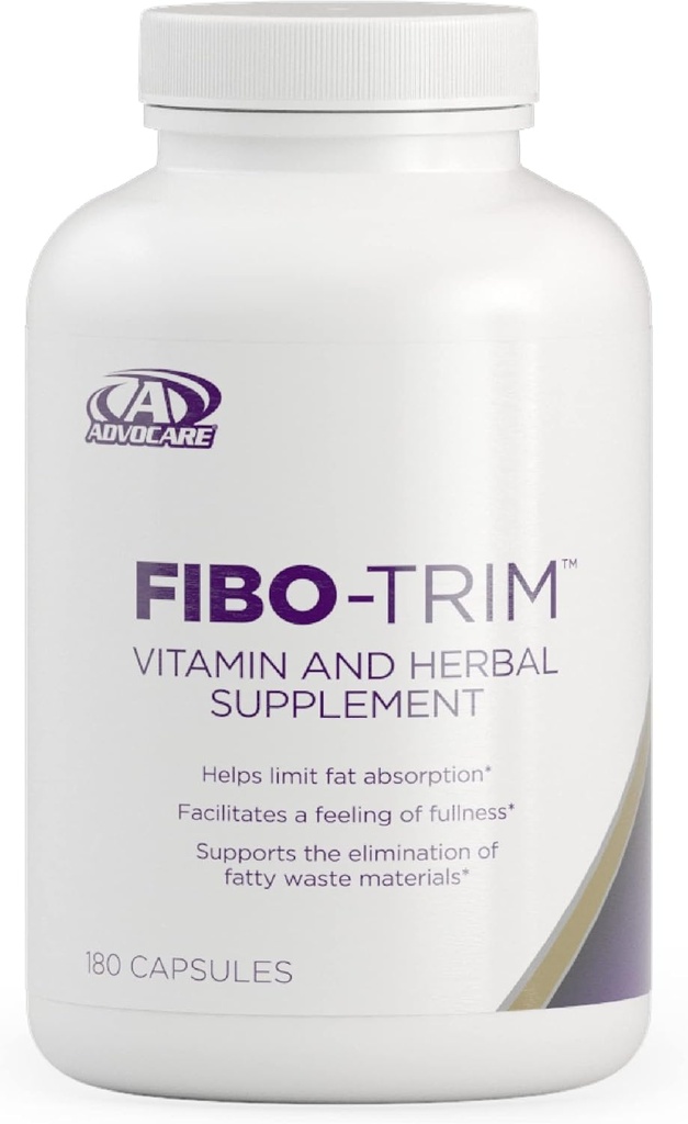 AdvoCare Fibo-Trim - מסייע להגביל Absorption * - תוספת תזונתית עם ויטמין C, ויטמין E, Niacin, Tairine & More - 180 קפסולות