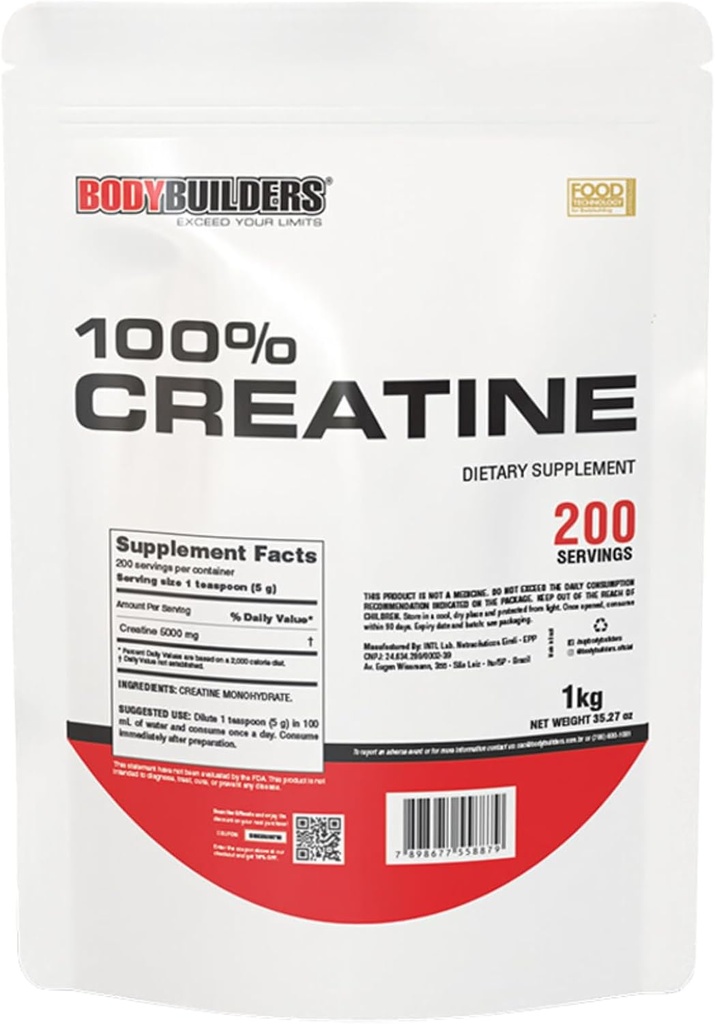 100% קראטין, Unflavored, 2.2lb, 200 משרתים