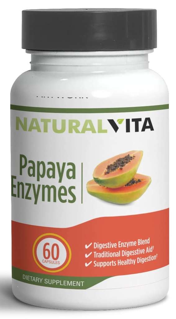 Generic Natural Vita Papaya Enzymes, Digestive Treatment Aid with Enzyme Band, Dietary Supplement, Nourish Your Gut with our Papaya Enzyme Band for Digest and Well-Being.