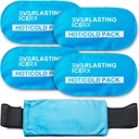 Reusable Hot and Cold Gel Ice Pack Wrap (4 Pack) for Injuries - מכוונן וגמישות עבור ברכיים, Back, Shoulders, Arms and Legs - Reusable