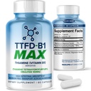TTFD Thiamine B1 תוסף 60Capsules Made בארה"ב - Thiamine TTFD ויטמין B1 MAX, תוספת גבוהה של אנרגיה & פוקוס, תומך בתפקוד עצבי בריא ובאופן כללי על ידי MaxLife Naturals