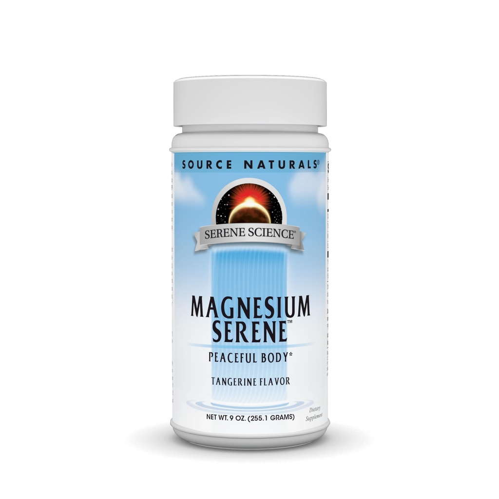 מקור: Naturals Serene Science Magnesium Serene, Peaceful Body*, Tangerine Flavored - 9 אבקת Ounce