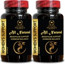 תוספי התמיכה של Menopause - תוספת עבור Hot Flashes, Black Cohosh Root Pills ו- Herbal תוסף, Menopause תוספי עבור נשים תמיכה גלולות - 2 בקבוקי 120 קפסולות