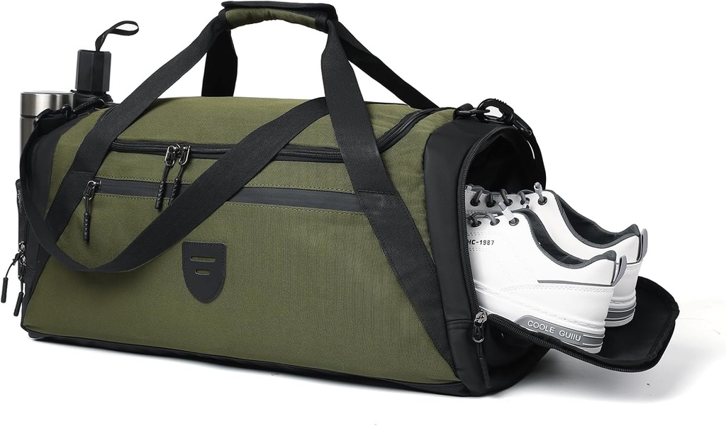התעמלות Duffle Bags for Men & Women, Big Duffle Bag for Men Travel, סוף שבוע Overnight Bag with Shoe השוואתי & Wet Pocket, Water Resistant Sports Duffle Bagage
