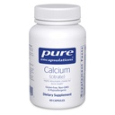 Pure Encapsulations Calcium (Citrate) - תוספת עבור העצם, שיניים, קולון ו- Cardiovascular Health Support * - עם Premium Calcium Citrate - 60 קפסולות