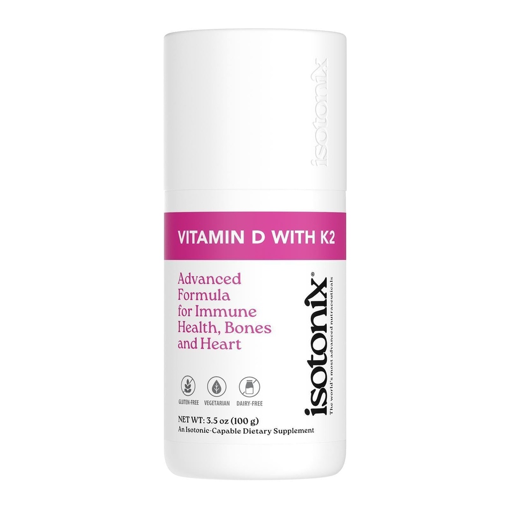 Isotonix ויטמין D עם K2, מקדם הכחדת מינרלים העצם הנורמלית, מקדם אמנות בריאה, מסייע לשמור על בריאות העצם, תומך בריאות החיסון, שוק אמריקה (30 משרתים)