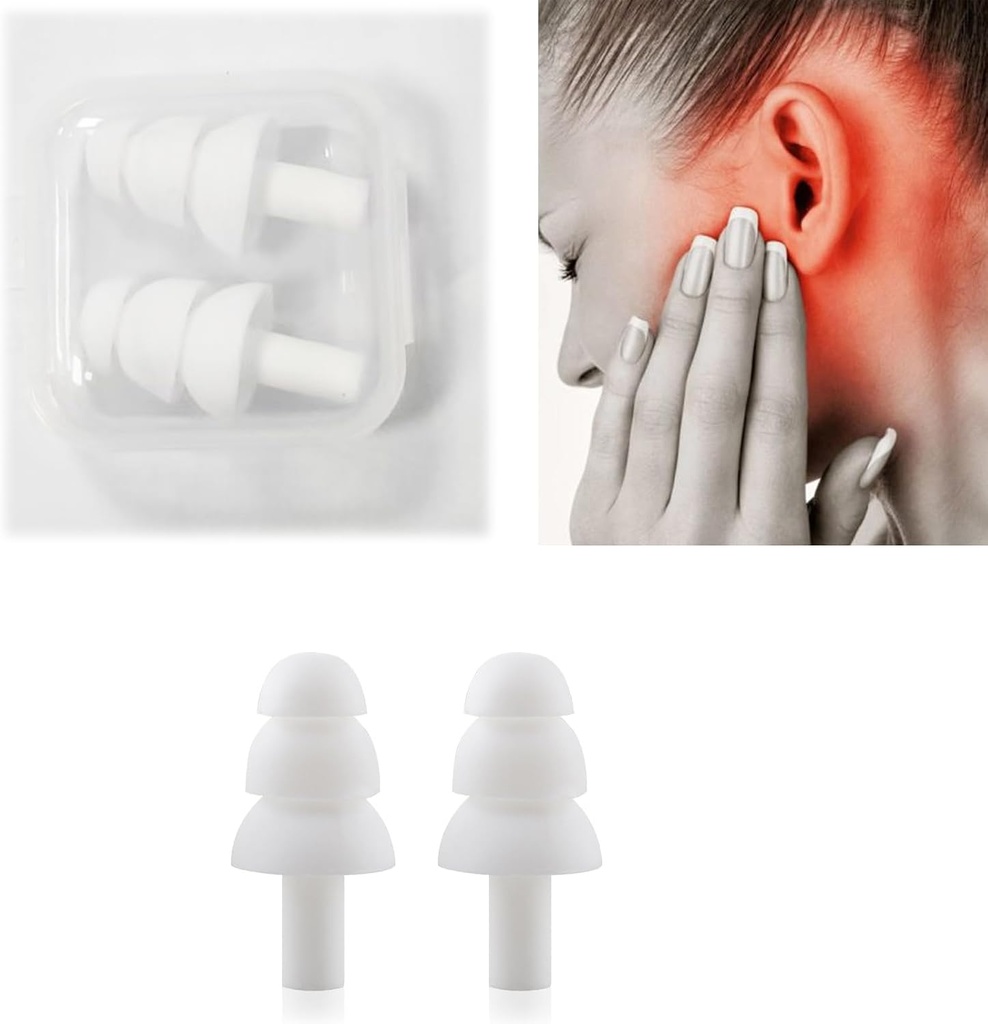 Tinnitus הקלה לרינג אוזניים, Tinnitus הקלה מכשיר, Anti Tinnitus להקלת האוזן קליפ, התקן לעצור צלצול אוזניים, Tinnitus אוזניות עבור טבעת אוזניים, שלוש שכבות Noise Reduction אוזניות (1pair)