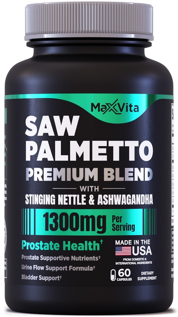 Prostate Premium - Saw Palmetto for Men, Sting Nettle, Ashwagandha, Lycopene, Bladder & Urinary Relief, Prostate for Men, 60ct