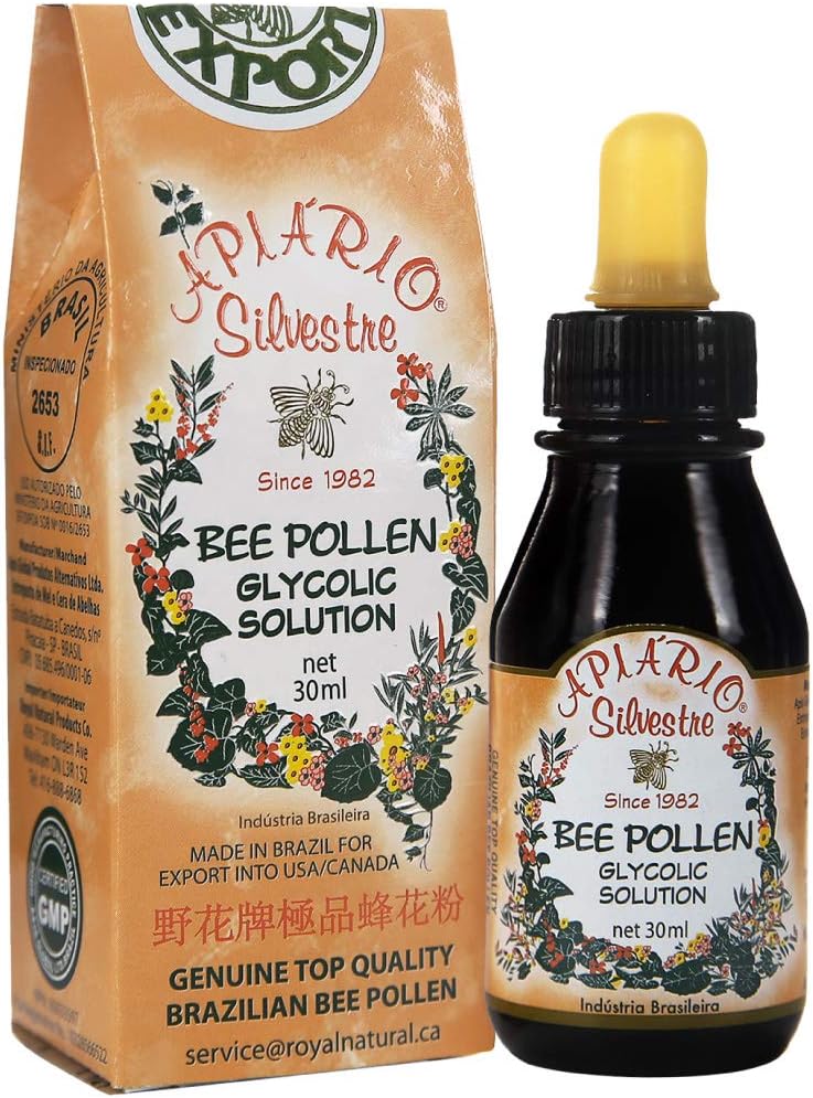 Distributor הרשמי - 1 בקבוק של Apiario Silvestre ברזילאי Bee Pollen נוזל Glycolic לחלץ - לא אלכוהולי, Wax חינם