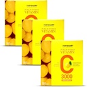 NANOwell Pure Buffered ויטמין C 3000 מ"ג לשרת, תוספת תזונתית לתמיכה Immune - 60 Sticks x 3 Boxes, 6 חודשים אספקה (180 ספירה)