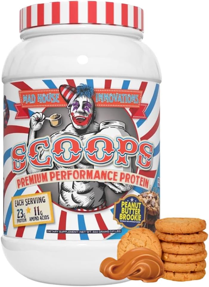 Peanut Butter Brookie Flavored Isolate, Concentrate & hydrolyzed אבקת חלבון Whey - נמוך סוכר, פחמימות ושומן 2LB Tub, 23G של חלבון הטוב ביותר עבור שריר Lean 26 משרתות