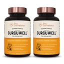 Live Conscious CurcuWell - Curcumin ו Boswellia בלנדר | כוח משותף, גוף ותמיכה קוגניטיבית - 60 יום אספקה (2-Pack)