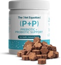 Prebiotic & Probiotic for Dogs - Digestive & Gut Health Chews - Natural Duck Flavor, 90 Count - עם Bacillus Subtilis, ויטמין B12 & Folic Acid - תומך Immune & Digestive Health
