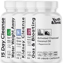 נוער & טוניק השלם Multi-Organ Detox & תיקון - 15 יום קולון ניקוי, Kidney, Gut & Stomach ניקויers עם תמיכה של איזון מים עבור גוף מלא Detox, גז ו Bloating & Liver בריאות, 150 גלולות