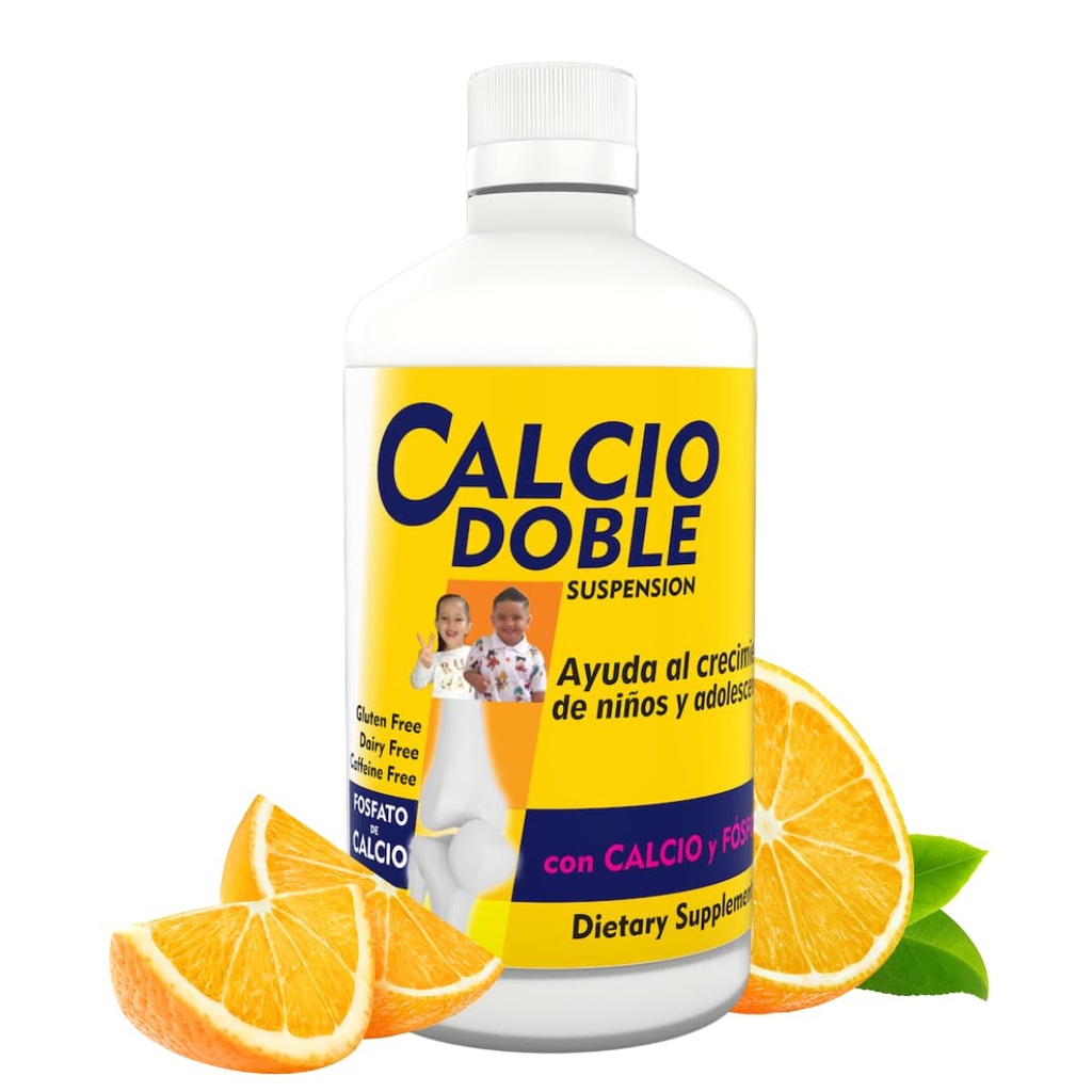 Calcio Doble con Calcio y Fósforo para Niños y Jóvenes, 11.5 fl oz