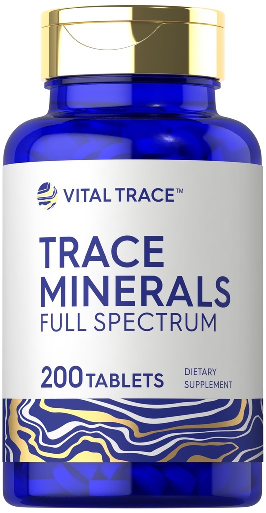 Carlyle Trace מינרלים | 200 טבליות | תוסף ספקטרום מלא | Non-GMO & Gluten Free Complex