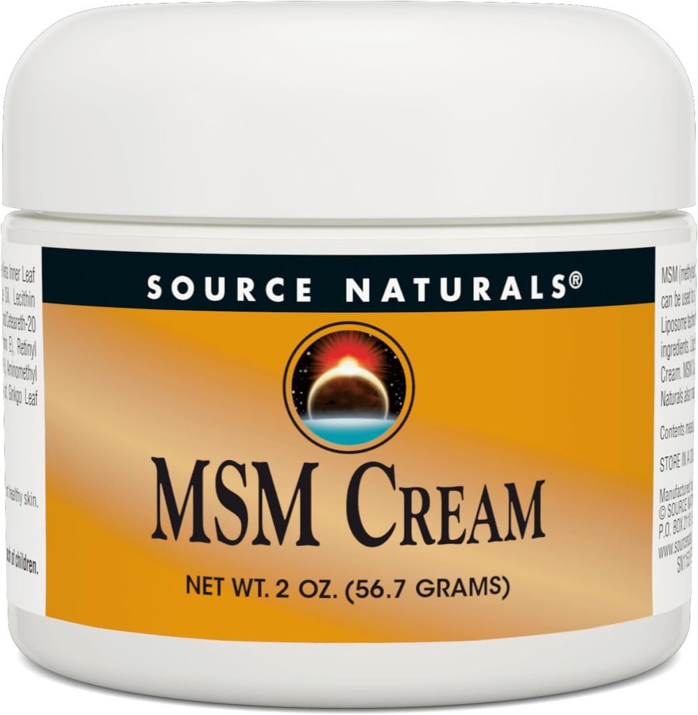 מקור טבעי MSM Cream - מכיל ויטמין E וג'ינקגו - 2 oz