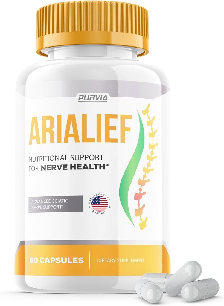Arialief קפסולות Sciatica - פורמולה רשמית - תוסף ויטמין תוספת של חיזוק מתקדם פורמולה, Arialief קפסולות תמיכה תזונתית כוח מקסימלי הכולל ביקורות בריאות (60 קפסולות)
