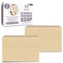 Eczema Soap Bar for Face and Body - All Natural Dermatitis, Psoriasis Solution for Dry Itchy Flaky Skin Relief - Gentle Detoxifying, Anti-Itch, ניקוי Skincare Remedy - אקסאזמה Soap Bar Made in USA