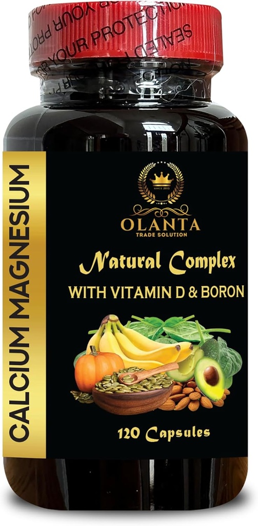 Calcium Magnesium Complex - Immune Support Supplement, תוספי שיניים למבוגרים, תוספי Calcium עבור נשים וגברים, לטעון תוסף Calcium - 1 בקבוק 120 קפסולות