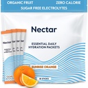 Nectar hydrotion Packets - Electrolytes אבקת Packets - No Sugar or Calories - אורגני פירות נוזלי 4 אלקטרוליט אבקה עבור Dehydration הקלה ו Rehydration מהיר (Orange 18 Pack)