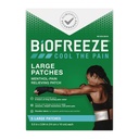 Biofreeze גדול כאב להקלת כאבים, Menthol Pain Patches עבור גב תחתון, צוואר, הברך, וכתפיים, מרק נוח וגמי נשאר במקום, FSA אליגible, 5 ct