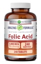 פורמולה מדהימה Folic Acid תוסף | 5000 Mcg | Tablet | Non-GMO | Gluten Free | Made in USA (240 Count)