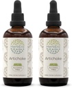 HerbEra Artichoke B120 (2pcs) מזון צמחי ללא אלכוהול פלט Tincture, excentrated Liquid Drops Natural Artichoke (Cynara scolymus) Dried Leaf (2x4 fl oz)