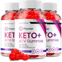 (3 Pack) ראש הממשלה Keto ACV Gummies - הפורמולה מתקדמת Premiere Keto Plus ACVmies Apple Cider Vinegar Premier ACV Dietary ביקורות גברים נשים (180 חניכיים)
