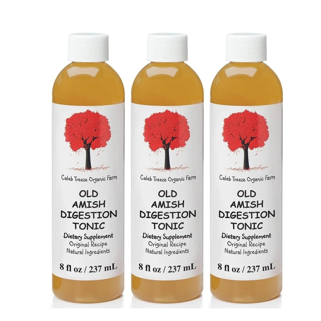 Caleb Treeze Old Amish Digest Tonic (בקיצור: Stops Acid Reflux) 8 oz (Pack of 3)