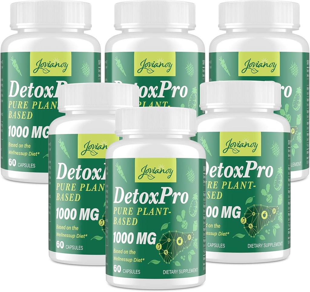 1000 MG Gentle Detox ניקוי, רעלן טבעי עבור Liver, Gut & קולון, Antioxidant & Digestive תמיכה, Zeolite, Fast-Acting Detoxification Complex for Women & Men - 480 קפסולות