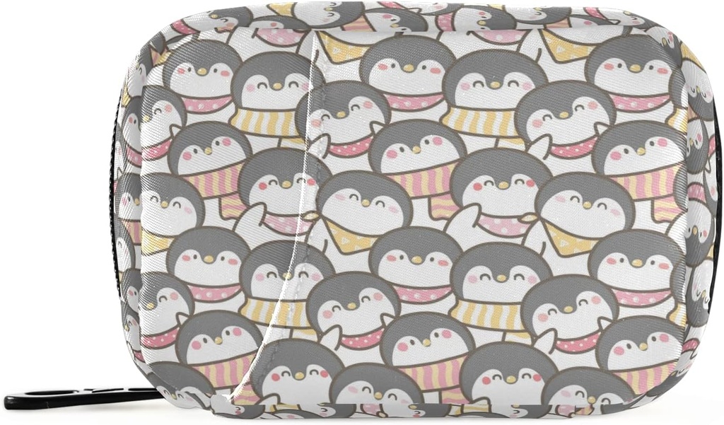 פינגווין Pill Box 7 Day Pill Case Travel Pill מאורגןer Bag with Zipper Portable Weekly Case Bag Index