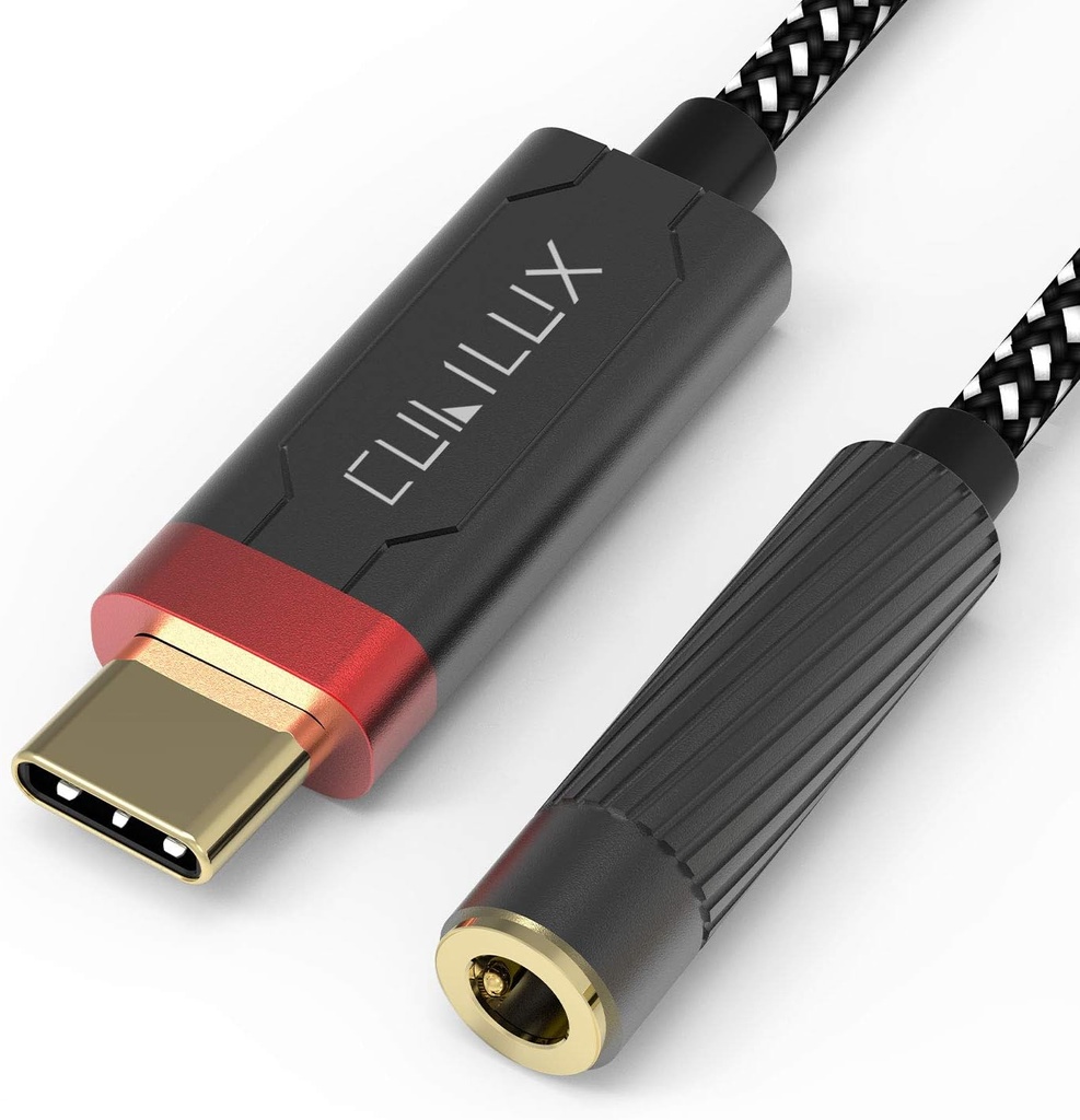 Cubilux HiFi USB C Headphone Amplifier עם ESS9118EC DAC, USB C עד 3.5mm Audio Fiter עבור iPhone 15+ / 15, iPhone 15 Pro Max, iPhone 16/16Pro, Samsung S24/S22 Tab S9/S8/S7, Pixel 8/7/6 Pro More